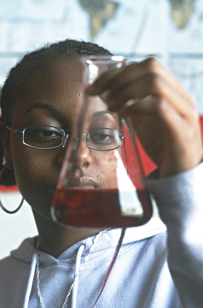 Uk, chemistry lesson at a sixth form college in london