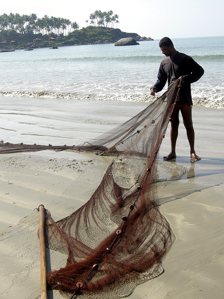 India. Fishermen in goa.