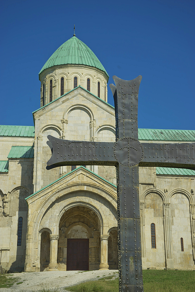 Exterior of Bagrati Christian Orthodox Cathedral, UNESCO World Heritage Site, Kutaisi, Georgia, Central Asia, Asia