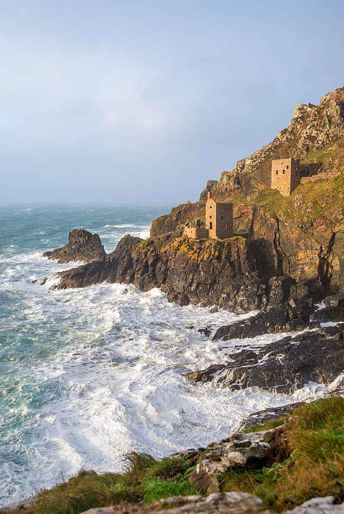 The Crown Tin Mines in Botallack, UNESCO World Heritage Site, Cornwall, England, United Kingdom, Europe