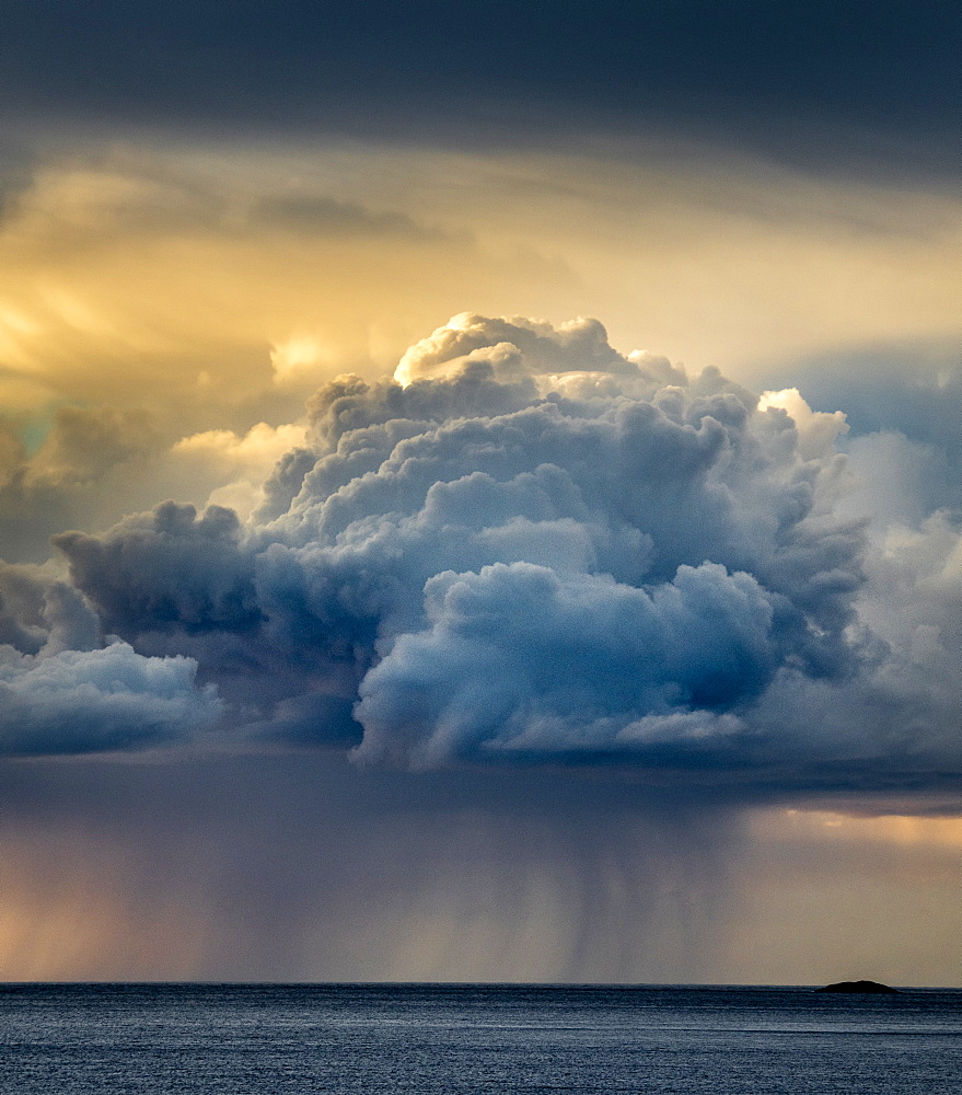 Rain cloud, Senja, Norway, Scandinavia, Europe