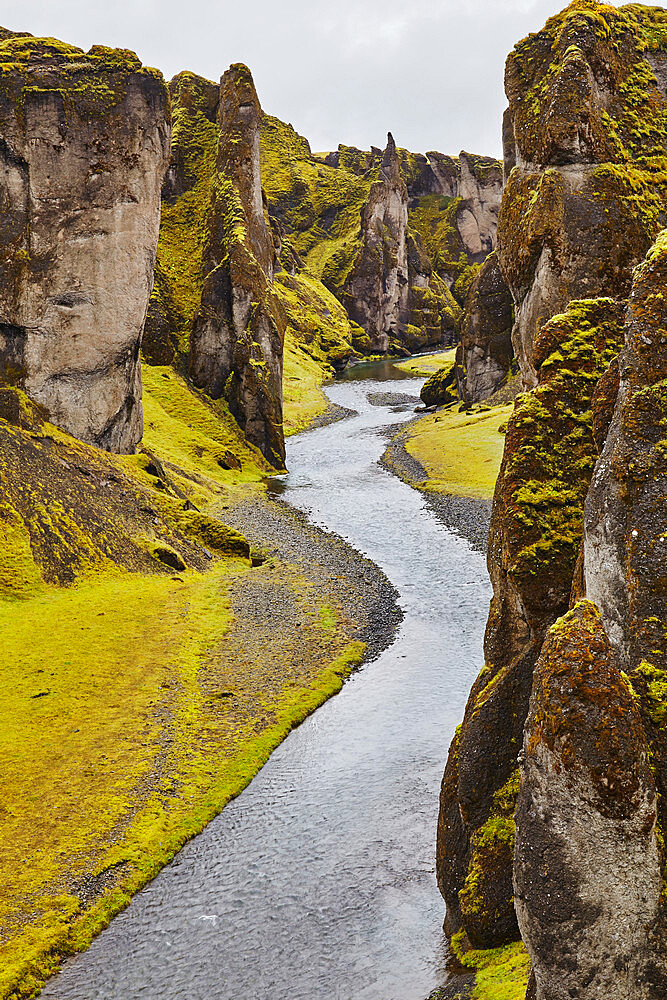 Fathrijargljufur Gorge, near Kirkjubaejarklaustur, near the south coast of Iceland, Polar Regions