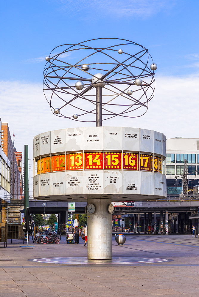 World Clock at Alexanderplatz in Berlin, Germany, Europe