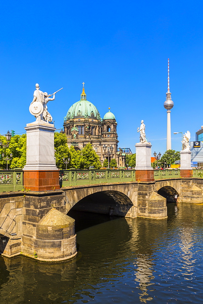 Schlossbrucke bridge by Berlin Cathedral in Berlin, Germany, Europe