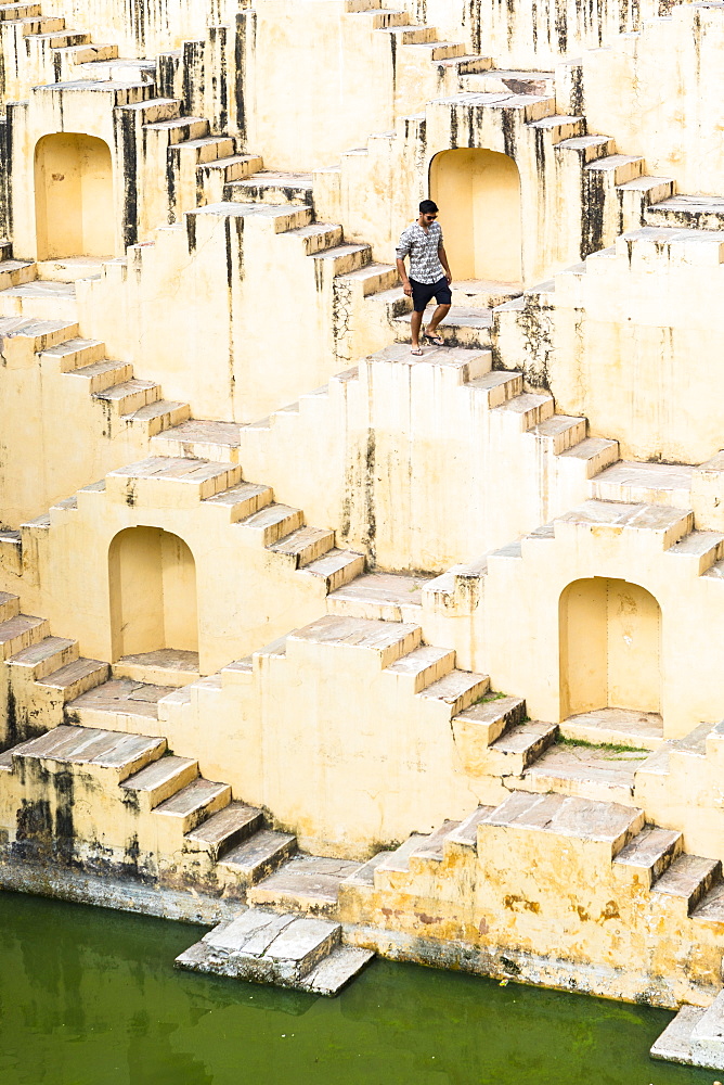 A step well near Kheri Gate, Jaipur, Rajasthan, India, Asia