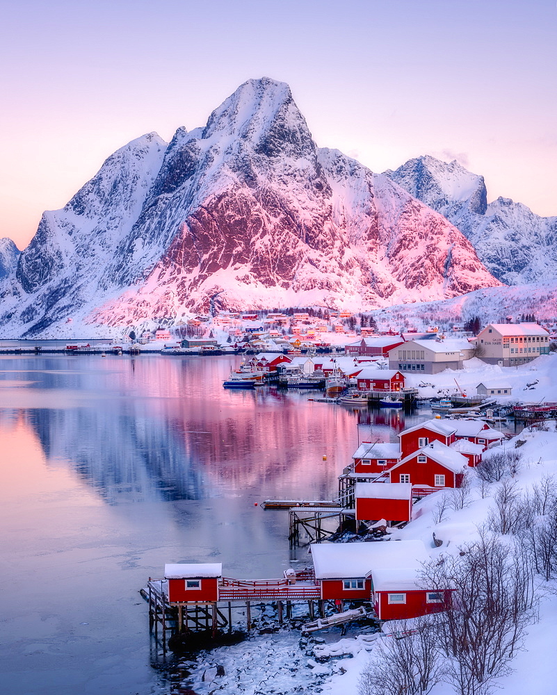 Sunrise at Reine, Lofoten Islands, Nordland, Norway, Europe