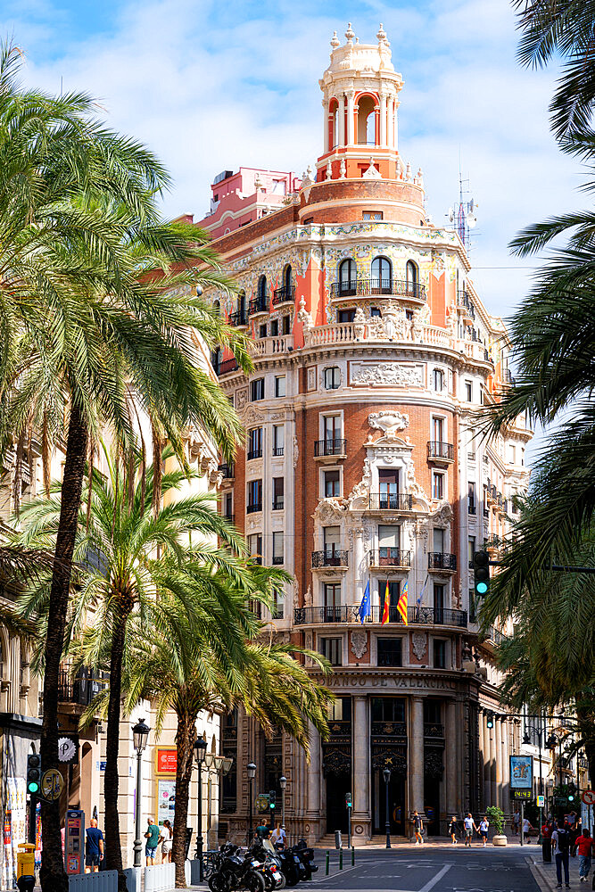 Banco de Valencia building, Valencia, Spain, Europe