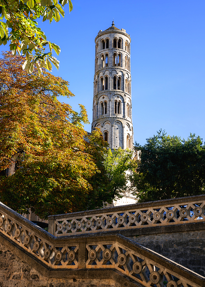 Fenestrelle tower, Saint-Theodorit Cathedral, Uzes, Gard, France, Europe