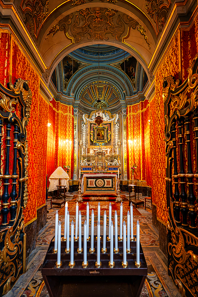 Interior of St. Paul's Cathedral, Mdina, Malta