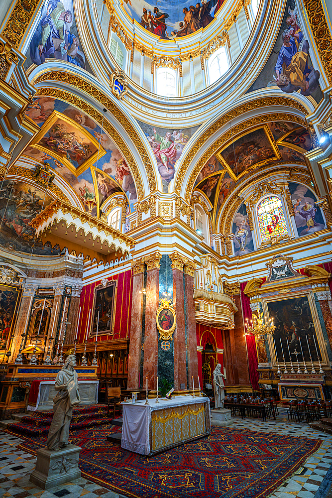 Interior of St. Paul's Cathedral, Mdina, Malta