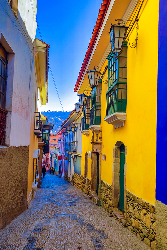 Street view of La Paz, Bolivia, South America