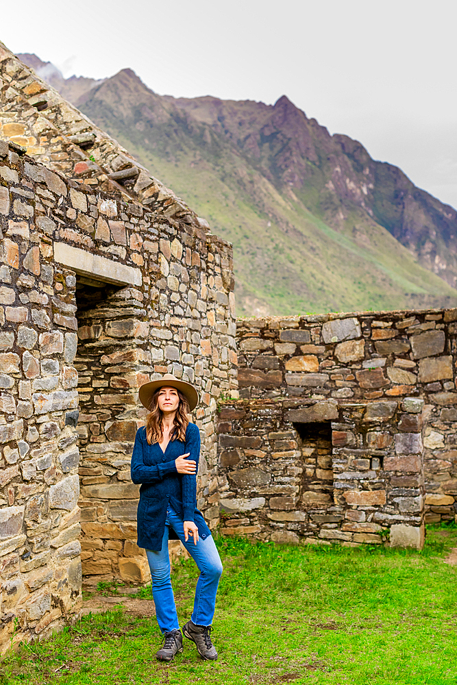 Woman at Choquequirao, Peru, South America