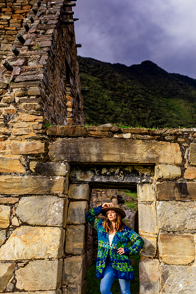 Woman at Choquequirao, Peru, South America