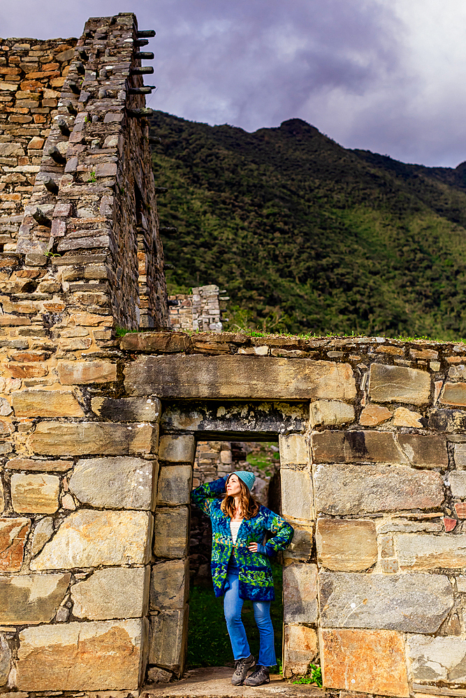 Woman at Choquequirao, Peru, South America