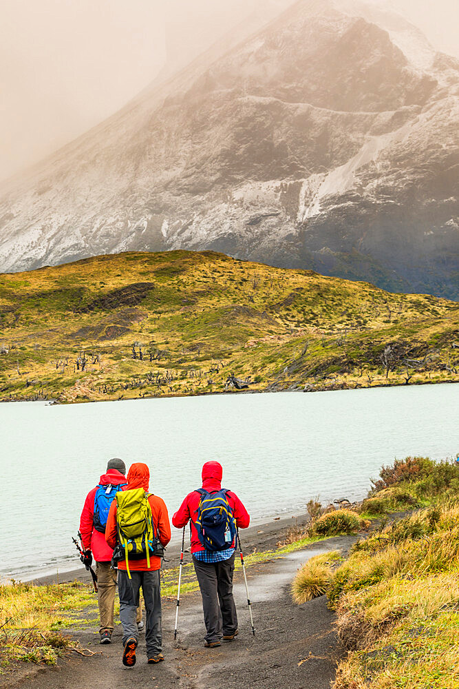 Enjoying the peaceful and beautiful scenery of Torres del Paine National Park, Patagonia, Chile, South America