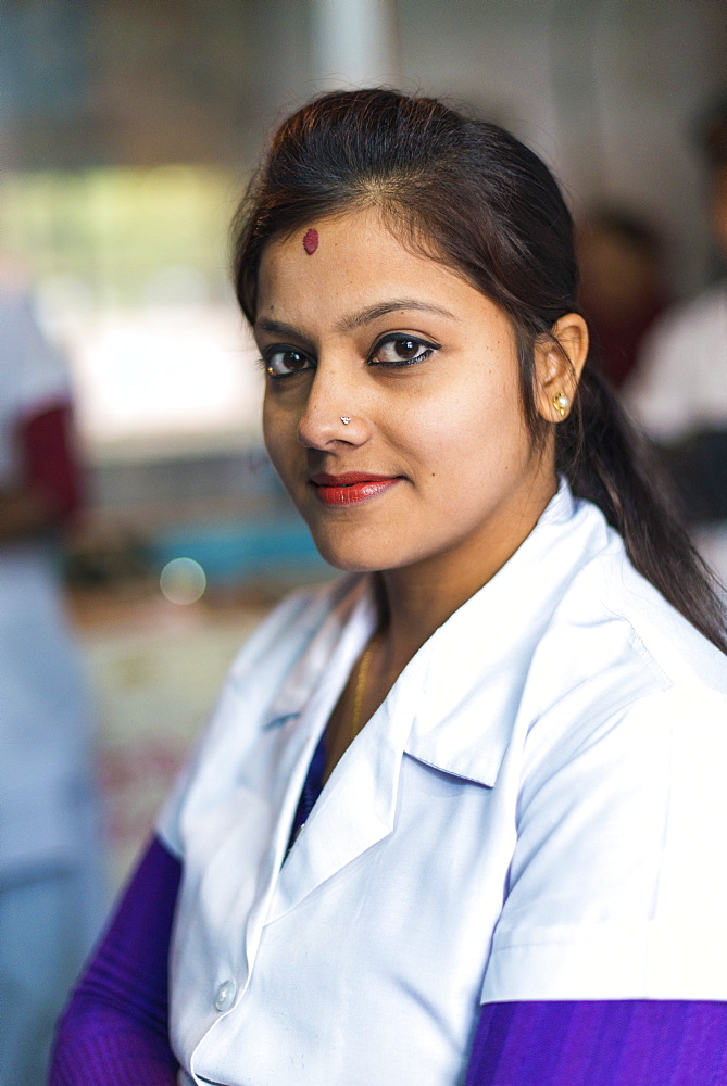 A nurse at Diktel hospital, Khotang District, Nepal, Asia