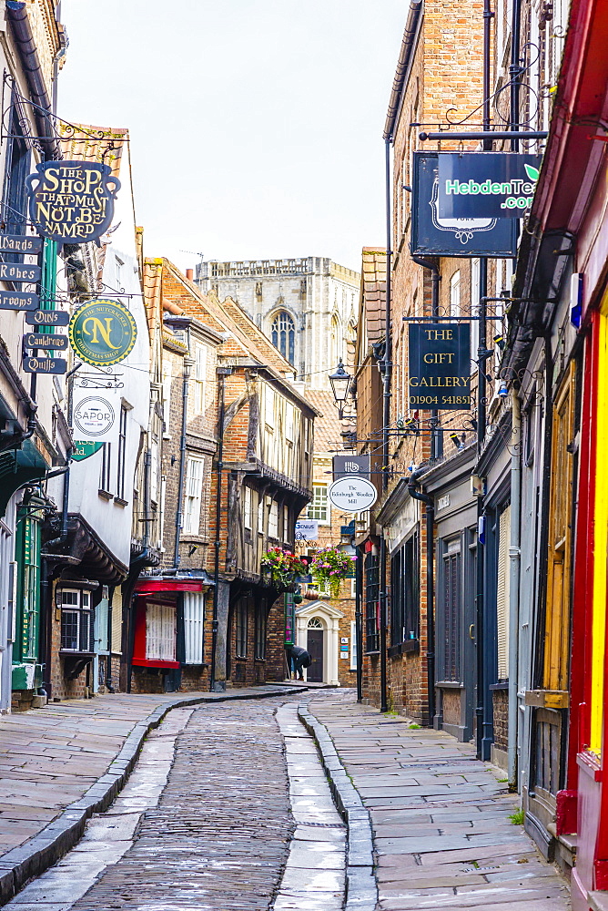 The Shambles, a preserved medieval street in York, North Yorkshire, England, United Kingdom, Europe