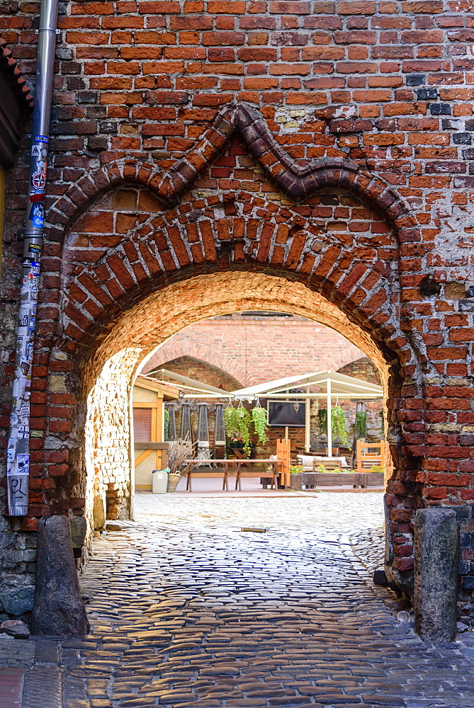 Original Old Town Wall gate, UNESCO World Heritage Site, Riga, Latvia, Europe