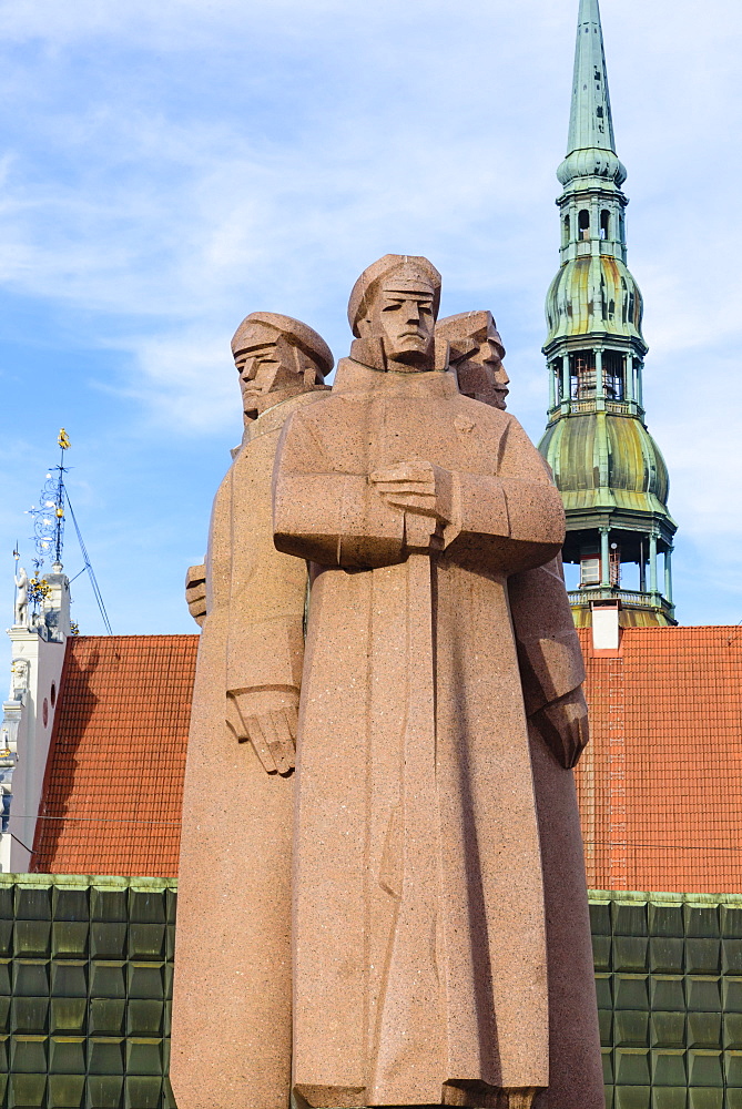 Latvian Red Riflemen Statue, Riga, Latvia, Europe