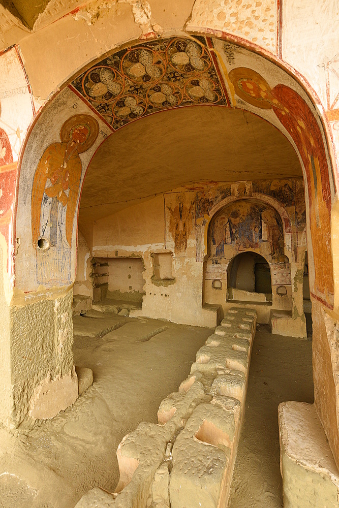 David Gareja, a rock-hewn Georgian Orthodox monastery complex located in the Kakheti region, Georgia, Central Asia, Asia