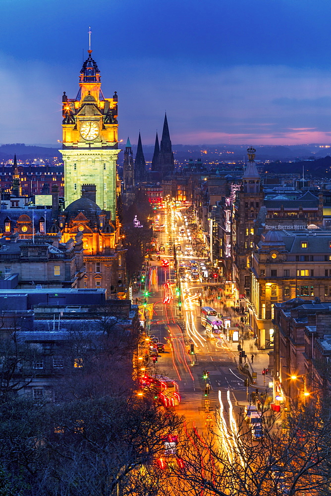 Princes Street, UNESCO World Heritage Site, Edinburgh, Scotland, United Kingdom, Europe