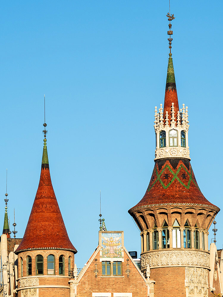 Casa Terrades (Casa de las Punxes) (House of Spires), designed by Josep Puig i Cadafalch, Barcelona, Catalonia, Spain, Europe