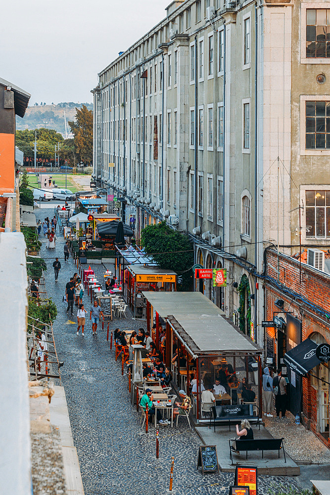 The LXFactory, housed in an old industrial complex where textiles were once made, now a creative village within the city, Lisbon, Portugal, Europe