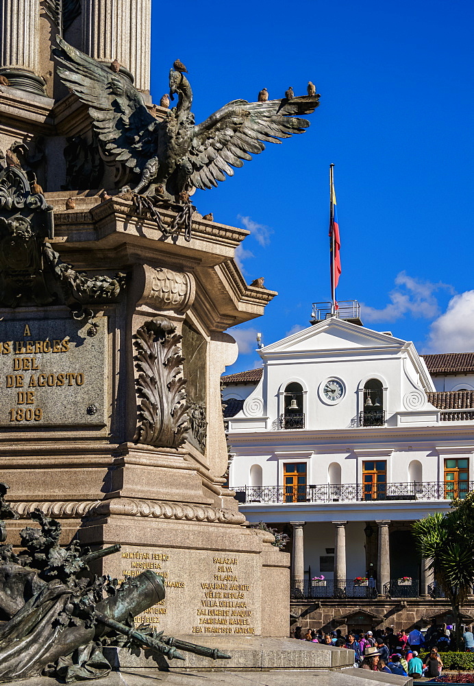 Carondelet Palace at Independence Square (Plaza Grande), Old Town, Quito, Pichincha Province, Ecuador, South America