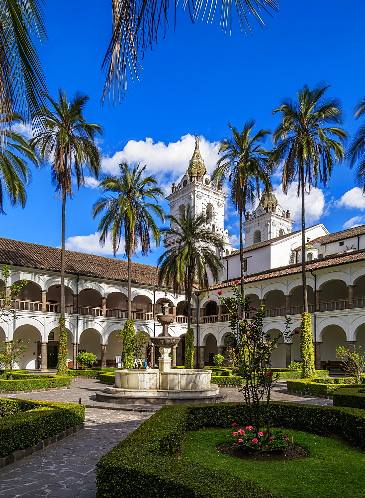 Cloister of Saint Francis Monastery, UNESCO World Heritage Site, Quito, Pichincha Province, Ecuador, South America