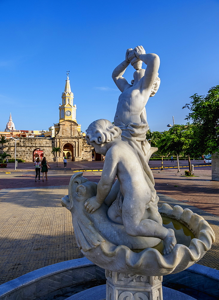 Clock Tower, Cartagena, Bolivar Department, Colombia, South America