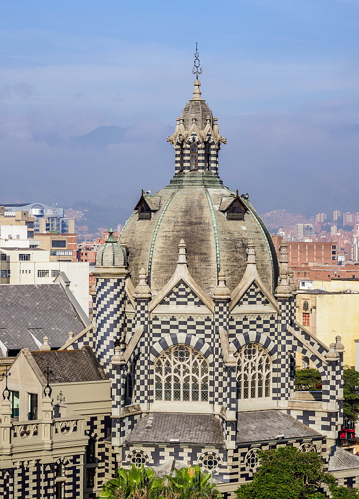 Rafael Uribe Uribe Palace of Culture, elevated view, Medellin, Antioquia Department, Colombia, South America