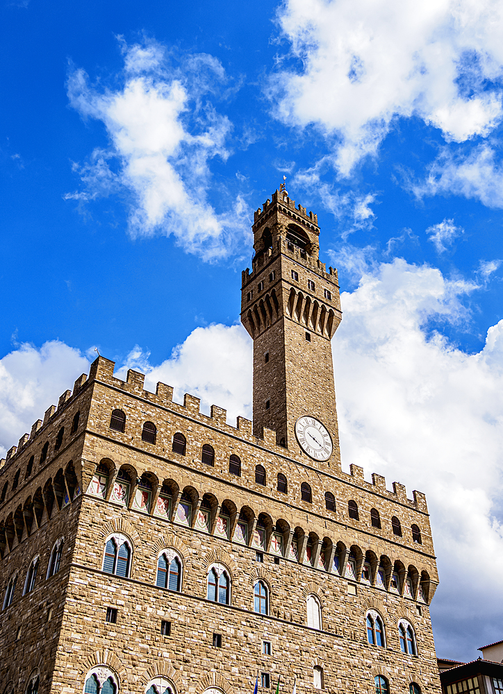 Palazzo Vecchio, Piazza della Signoria, Florence, UNESCO World Heritage Site, Tuscany, Italy, Europe