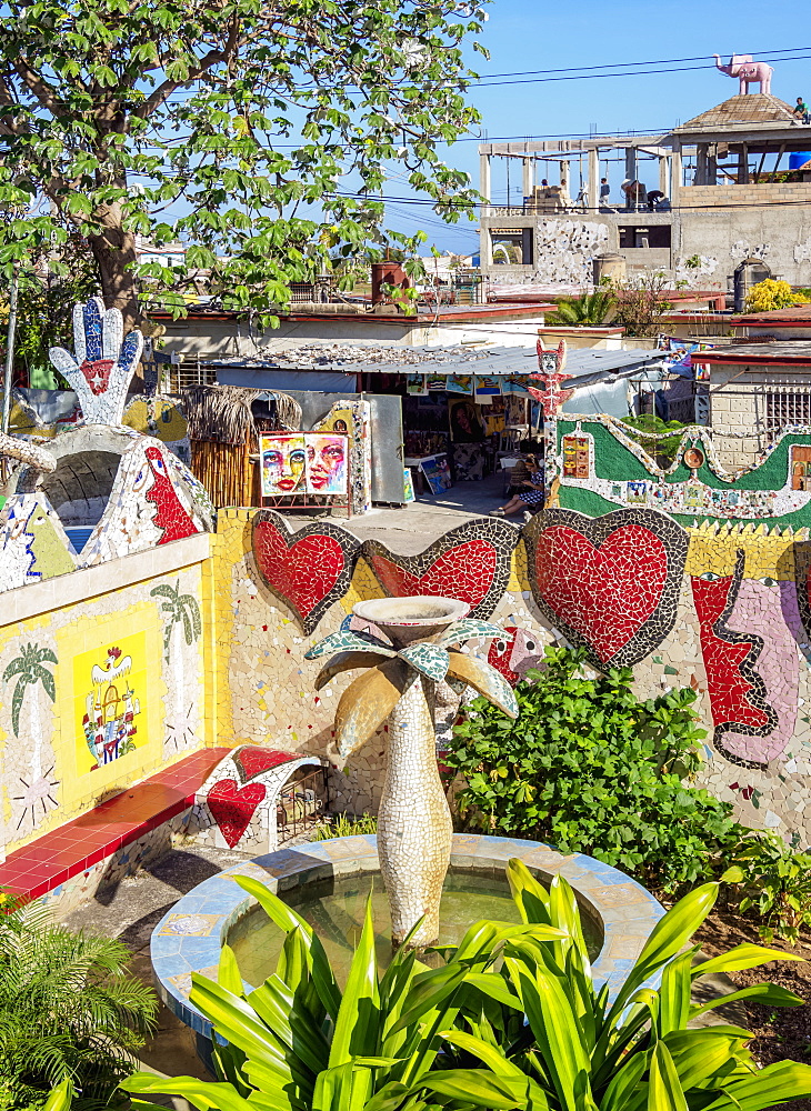 House of Fuster, detailed view, Fusterlandia, Jaimanitas Neighbourhood, Playa District, Havana, La Habana Province, Cuba, West Indies, Central America