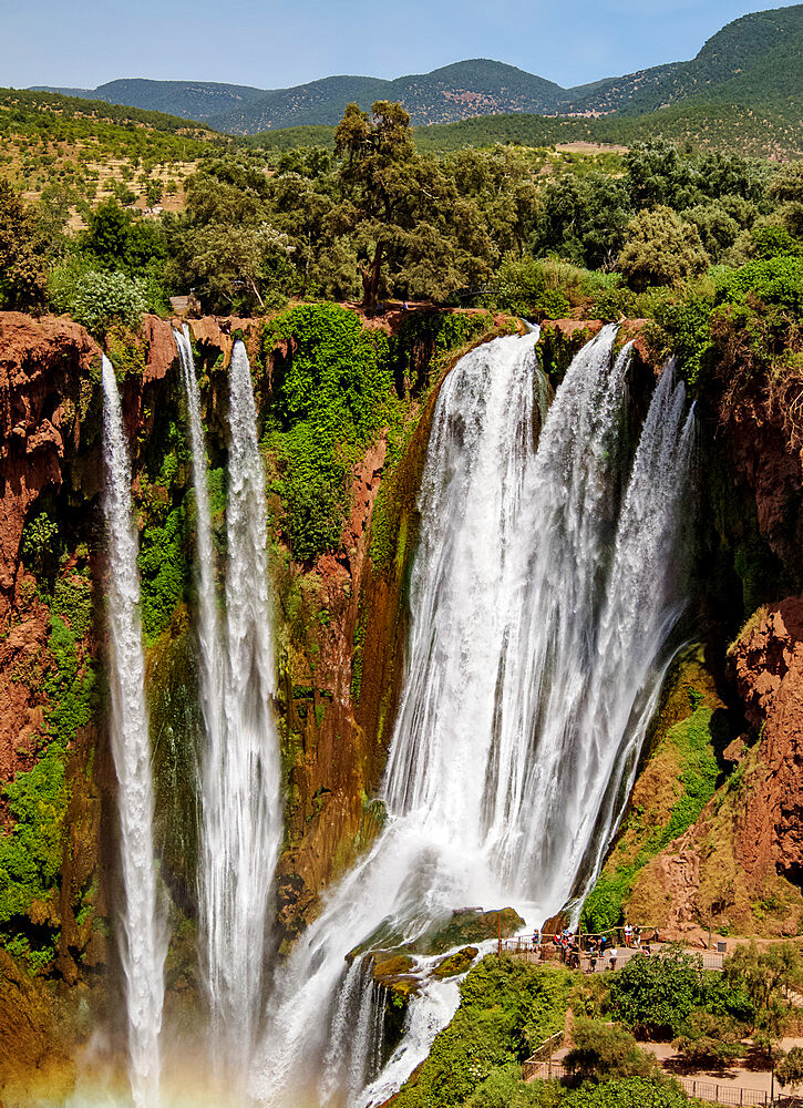 Ouzoud Falls, waterfall near the Middle Atlas village of Tanaghmeilt, Azilal Province, Beni Mellal-Khenifra Region, Morocco, North Africa, Africa