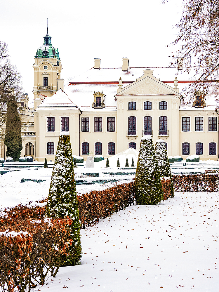 Zamoyski Palace in Kozlowka, winter, Lublin Voivodeship, Poland, Europe