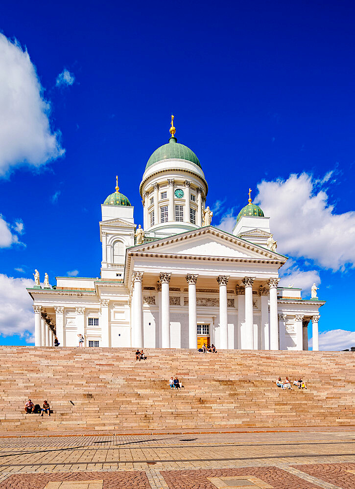 Lutheran Cathedral at Senate Square, Helsinki, Uusimaa County, Finland, Europe