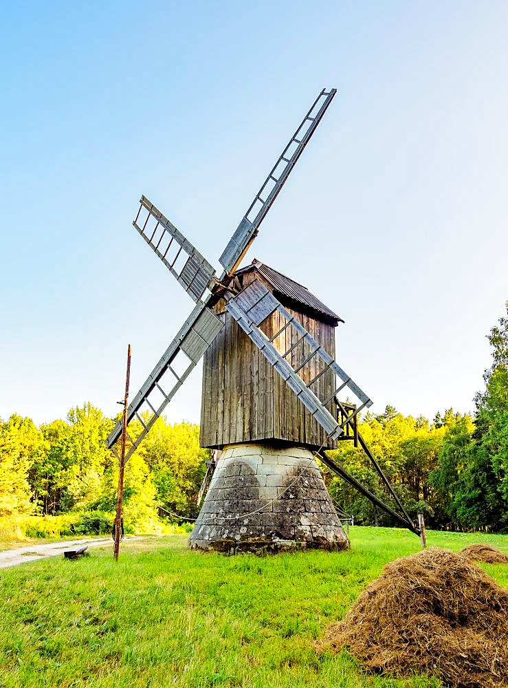 Windmill in Estonian Open Air Museum, Rocca al Mare, Tallinn, Estonia