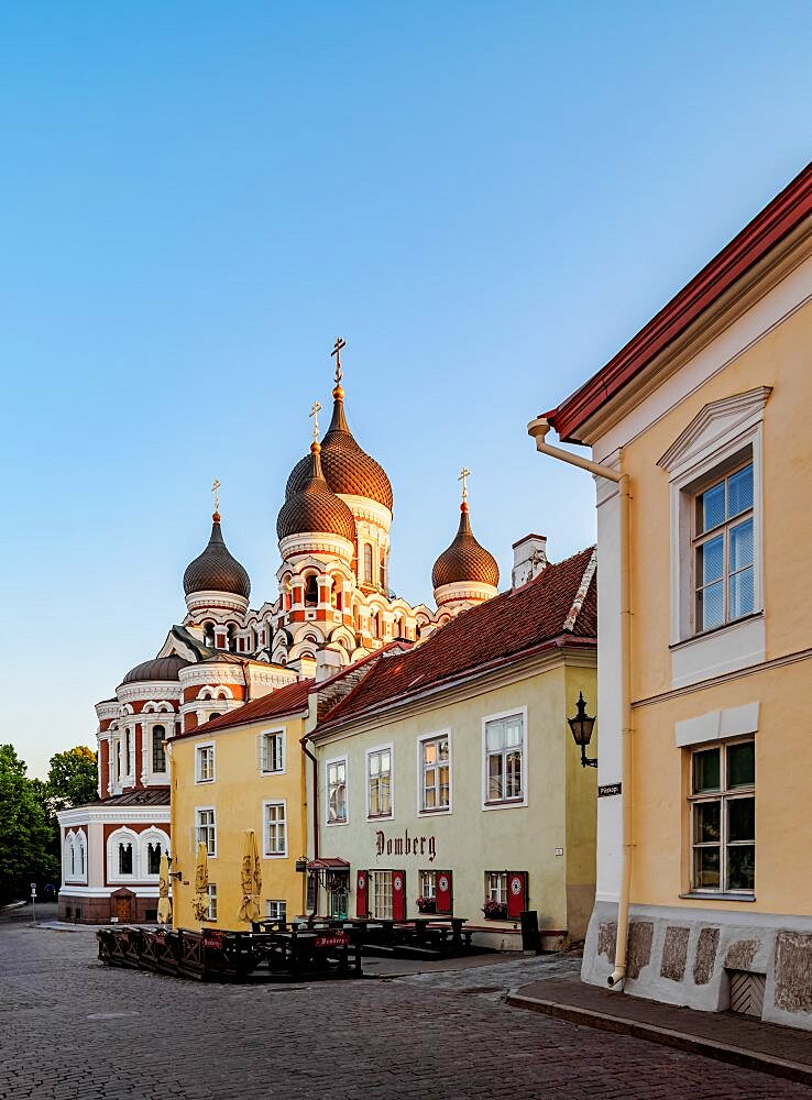 View towards the Alexander Nevsky Cathedral, Old Town, Tallinn, Estonia