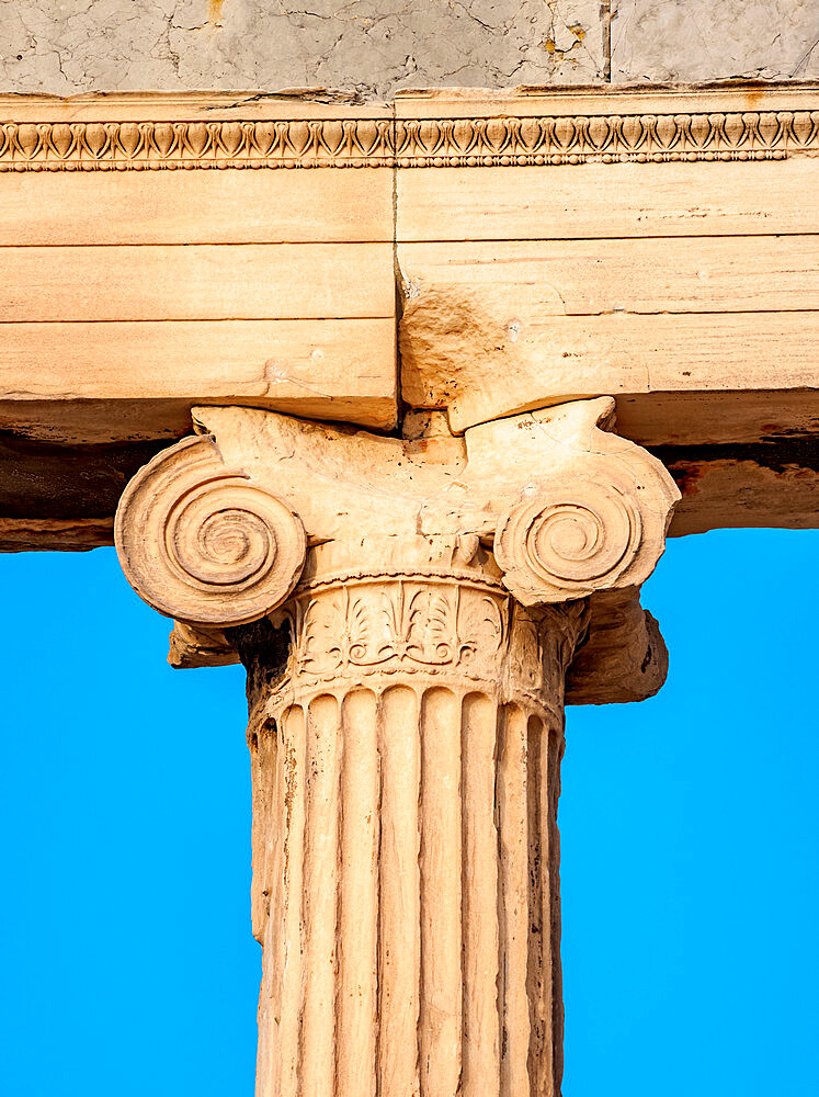 Erechtheion, detailed view, Acropolis, UNESCO World Heritage Site, Athens, Attica, Greece, Europe