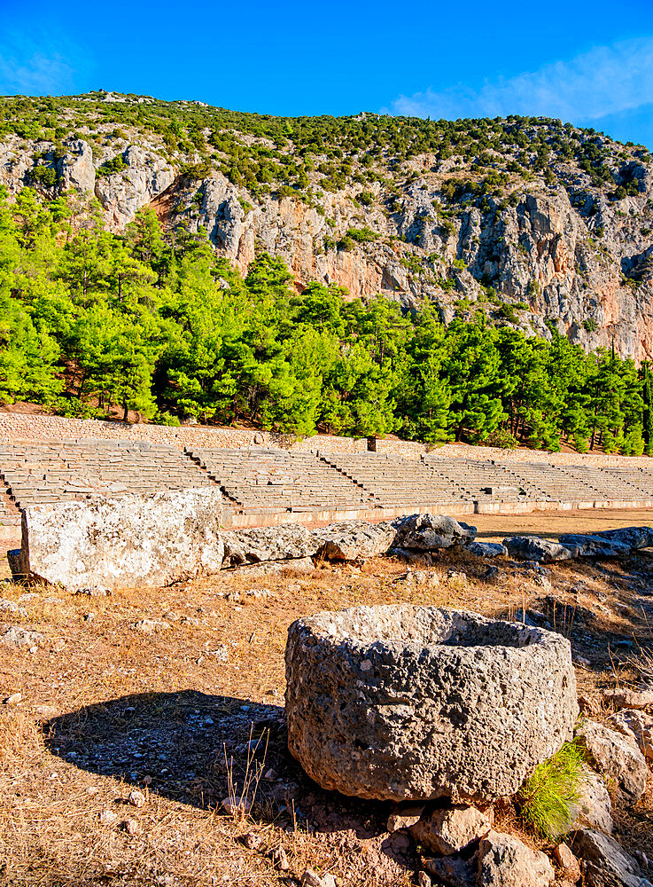 Ancient Stadium, Delphi, UNESCO World Heritage Site, Phocis, Greece, Europe