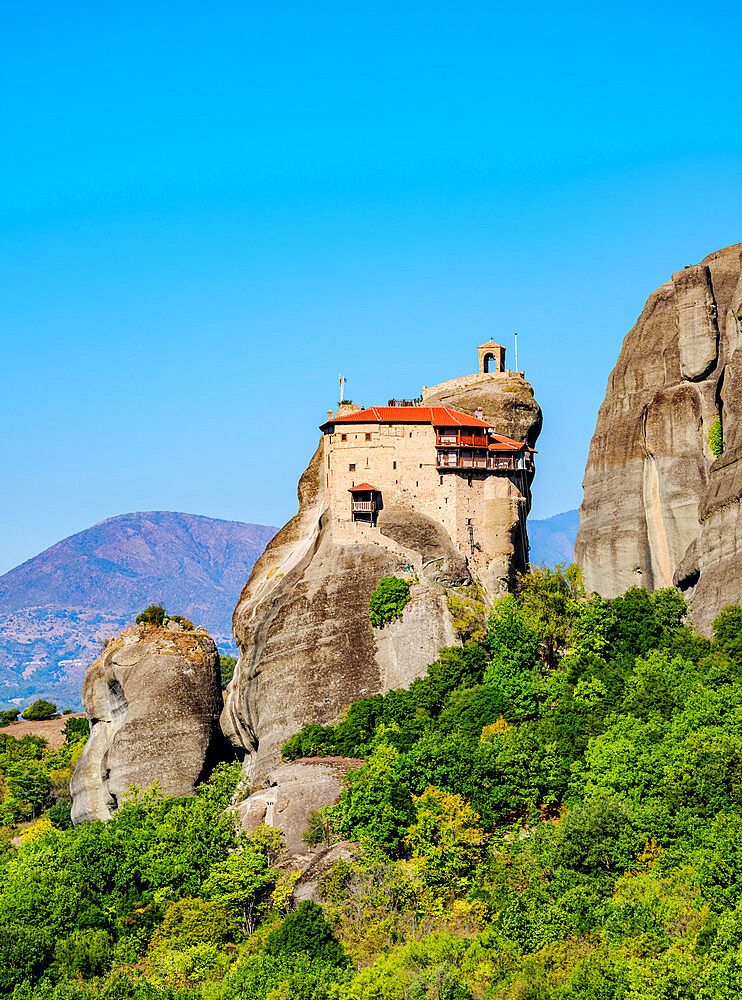 Monastery of Saint Nicholas Anapafsas (Anapausas), Meteora, UNESCO World Heritage Site, Thessaly, Greece, Europe