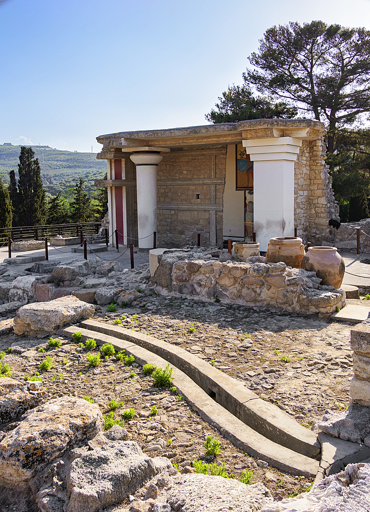 Palace of Minos, Knossos, Heraklion Region, Crete, Greek Islands, Greece, Europe