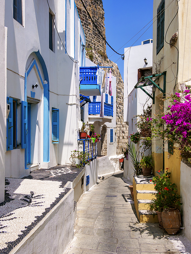 Street of Mandraki Town, Nisyros Island, Dodecanese, Greek Islands, Greece, Europe