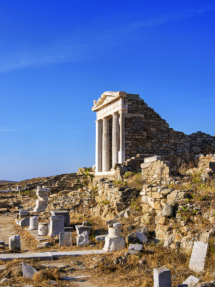 Temple of Isis, Delos Archaeological Site, UNESCO World Heritage Site, Delos Island, Cyclades, Greek Islands, Greece, Europe