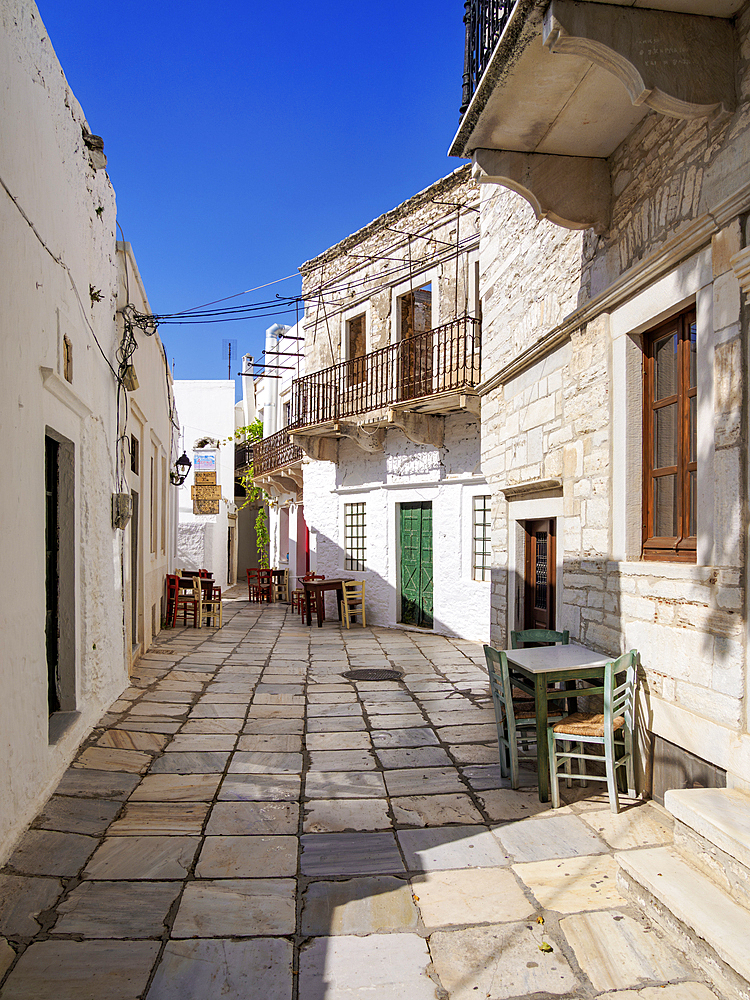 Street of Apeiranthos Village, Naxos Island, Cyclades, Greek Islands, Greece, Europe