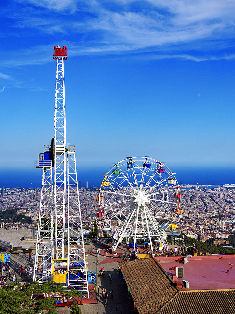 Tibidabo Amusement Park, Mount Tibidabo, Barcelona, Catalonia, Spain, Europe