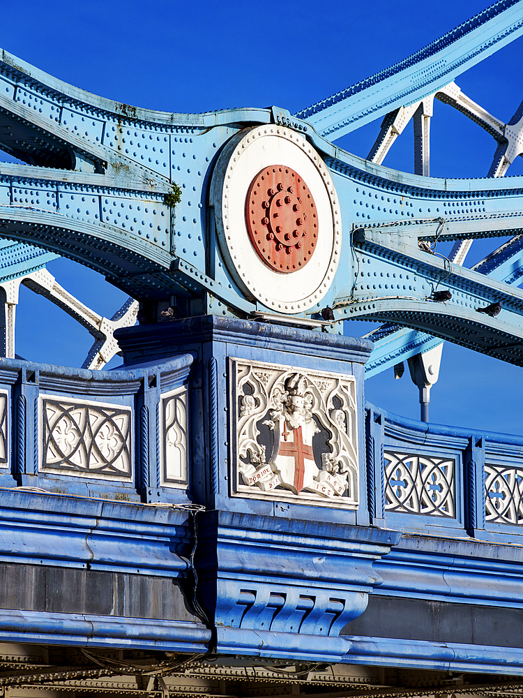 Tower Bridge, detailed view, London, England, United Kingdom, Europe