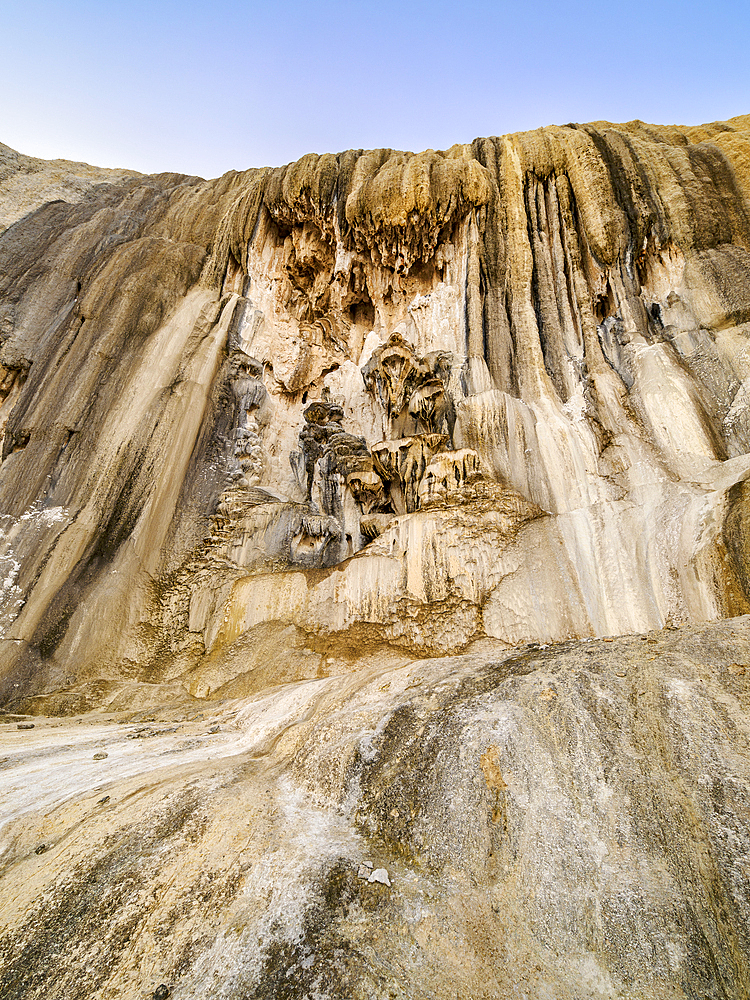 Petrified Waterfall at dusk, Hierve el Agua, San Lorenzo Albarradas, Oaxaca State, Mexico
