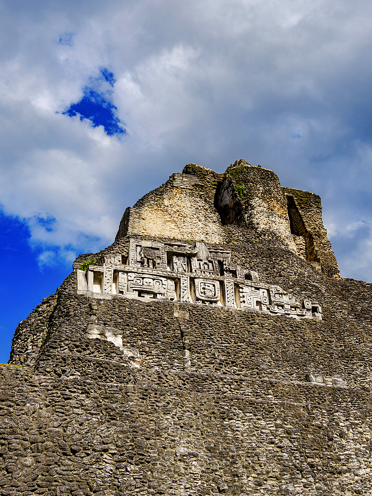 El Castillo, frieze detailed view, Xunantunich Archaeological Site, Cayo District, Belize
