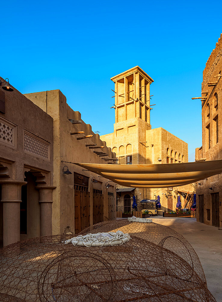 Al Bastakiya Historical Neighbourhood and Dubai Creek, Dubai, United Arab Emirates, Middle East